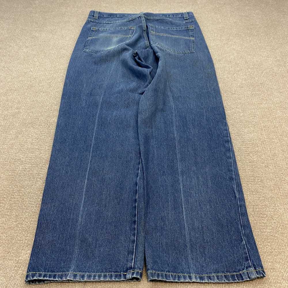 Vintage Karl Kani Jeans Mens 36 Fits 35x32 Blue Wide Leg Baggy Y2K Hip Hop